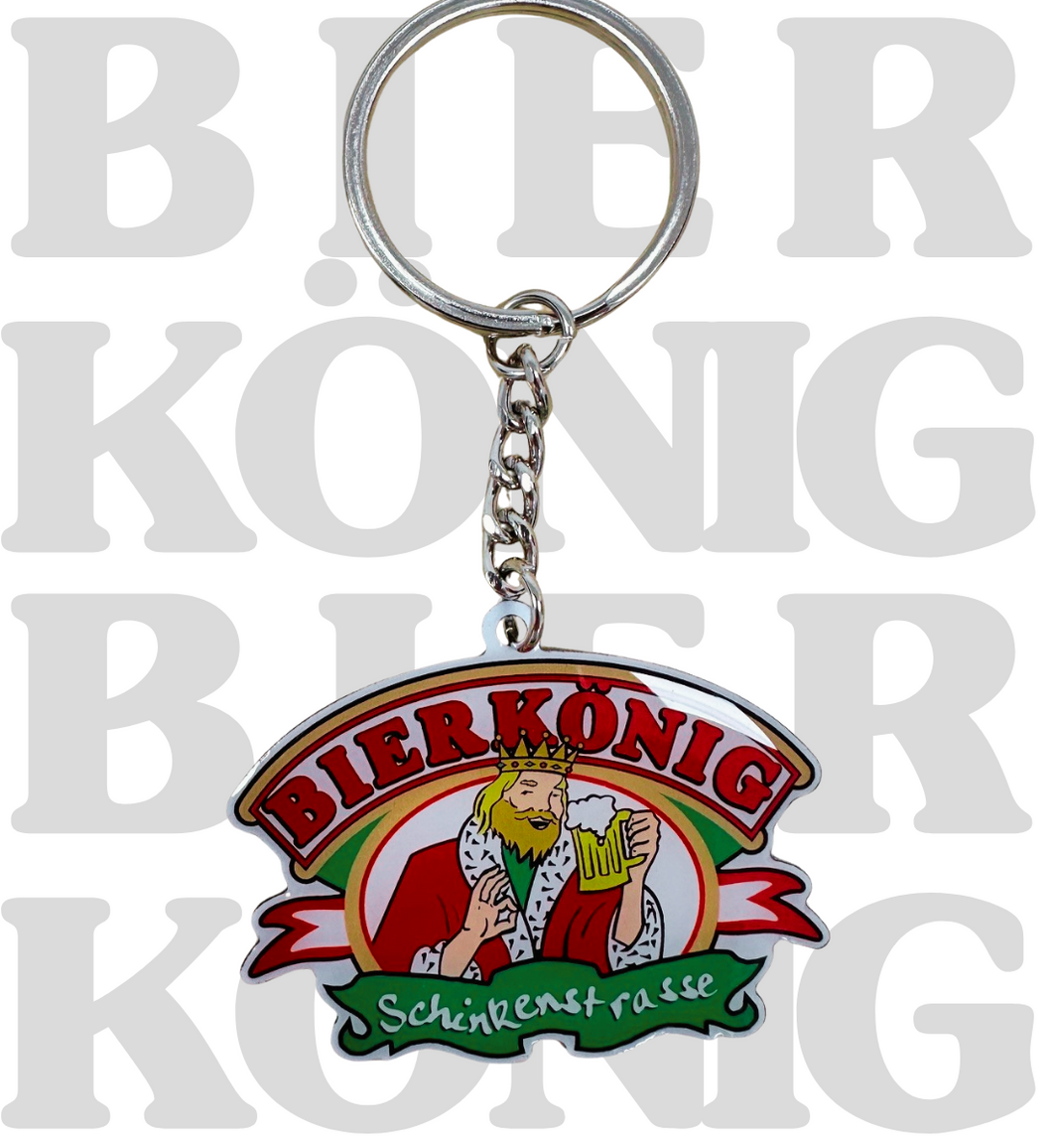 Bierkönig Metal Schlüsselanhänger
